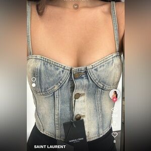 SOLD SAINT LAURENT denim corset